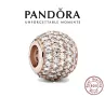 Среберен елемент Pandora 925 Pavé Ball. Колекция Pavé, снимка 1