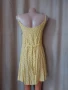 S/M Лятна жълта рокля на бели цветя , снимка 3