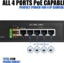 BV-Tech 5-портов гигабитов PoE комутатор (4 Gigabit PoE порт + 1 Gigabit Uplink) – 65W – 802.3af/at, снимка 5