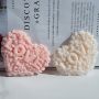 Сърце с рози надпис "LOVE" Силиконов молд за изработка на фондан за торта мъфини свещи гипс , снимка 1