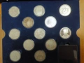 24 броя сребърни 10 маркови монети с оригинална кутия, снимка 4