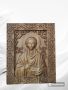 Дърворезбована икона на Св. Пантелеймон, снимка 2