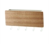 Ключодържател за стена, 5 куки, Естествено дърво, 18x2,6x9,6 см, снимка 4