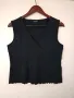 Черен топ потник фина плетка L размер , снимка 1