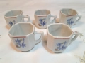 пет чаши за ракия стар български порцелан 27/5, снимка 1