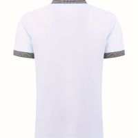 Мъжка ежедневна карирана риза с ревер,4 копчета,винтидж стил и къс ръкав, снимка 6 - Тениски - 45638062