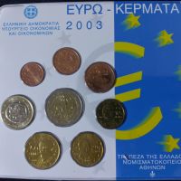 Гърция 2003 - Комплектен банков евро сет от 1 цент до 2 евро, снимка 2 - Нумизматика и бонистика - 45558549