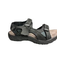 Мъжки сандали естествена кожа в сиво и черно, снимка 2 - Мъжки сандали - 45554238