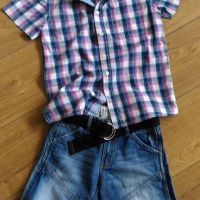 ZARA и L.O.G.G. детски къси дънки, тениска и ризка, снимка 9 - Детски къси панталони - 46203030