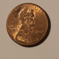 1 цент САЩ 2004 1 цент 2004 Американска монета Линкълн , снимка 1 - Нумизматика и бонистика - 44941783