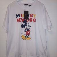 Нова бяла тениска с голям Мики, 2ХЛ, снимка 1 - Тениски - 45096813