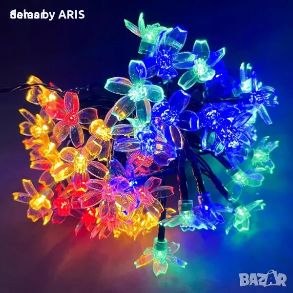 LED цветни соларни лампички за дома или градината, снимка 1