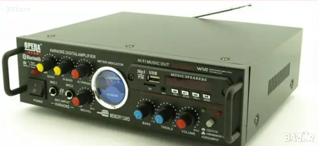 Караоке Аудио Домашен усилвател UKC AV-339A + BLUETOOTH, снимка 1