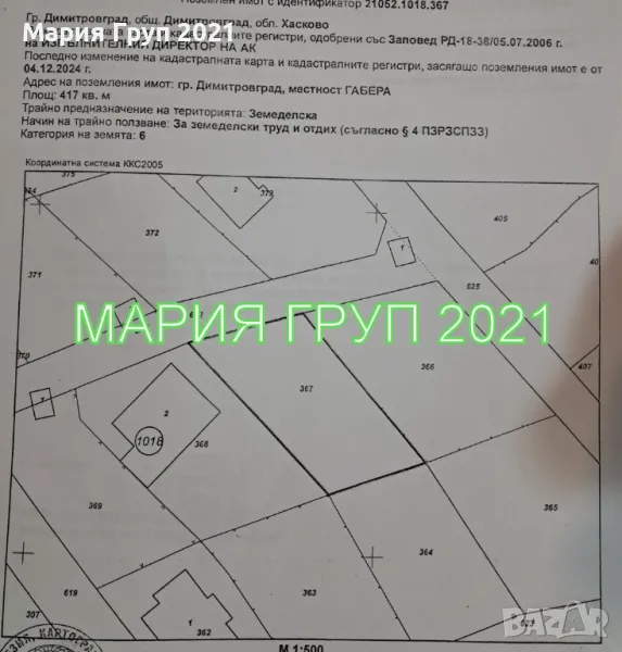 !!!ТОП ОФЕРТА!!!Продавам Парцел в гр. Димитровград кв."Габера"!!!, снимка 1