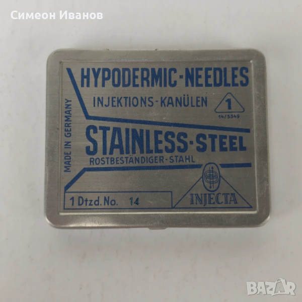 Стари игли за спринцовка Injekta Германия 12 броя #5962, снимка 1