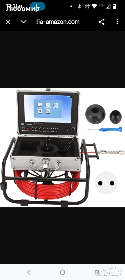 Канализационна камера, камера за инспекция на канализация, камера за тръби, пеноскопска камера30 м , снимка 1