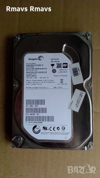 Хард диск 250GB 3.5" Seagate 100% здраве, sata3, снимка 1