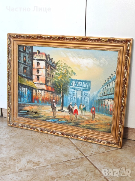 Прекрасна Стара Картина Маслени Бои Платно на Нидерландския Художник Ван Донген, снимка 1