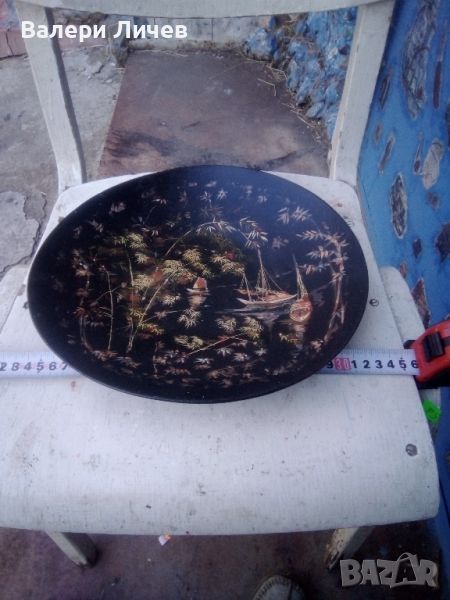 Виетнамска рисувана чиния , снимка 1