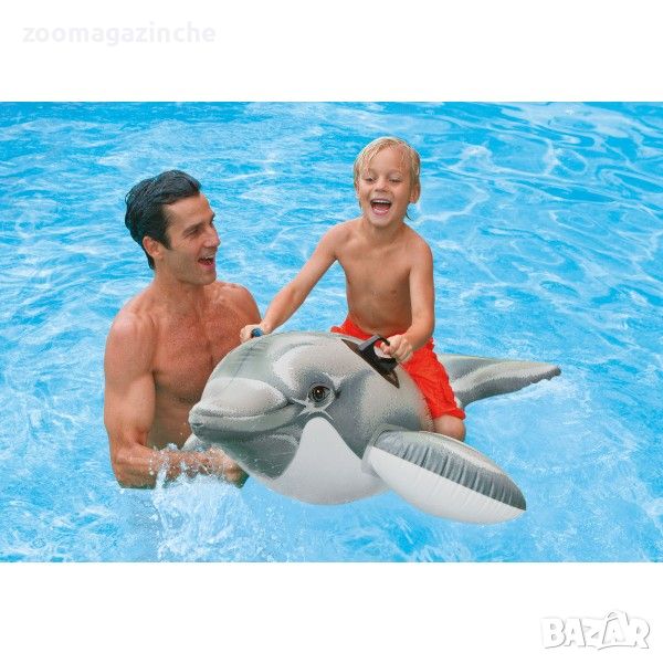 Надуваем делфин Lil`Dolphin Ride-on, 175x66см 58535, снимка 1