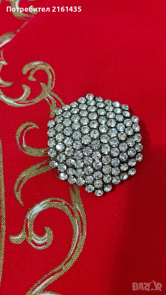 Прекрасна ретро брошка на Яблонекс Чехословакия от 70-те години на миналия век , снимка 1