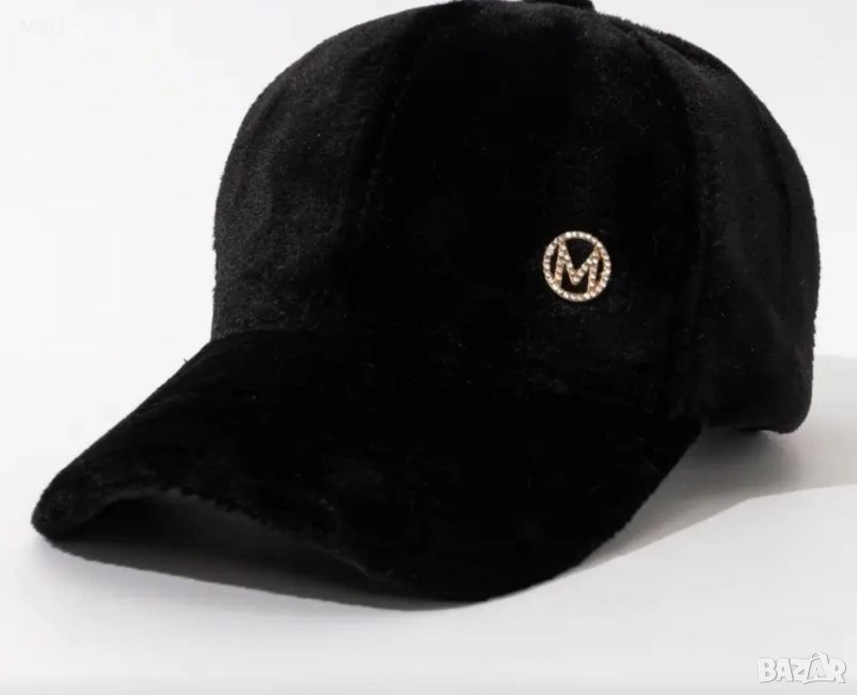 Черна шапка-Кадифе., снимка 1