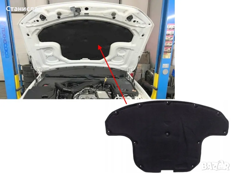 Mercedes E-Class W213 изолация за преден капак, снимка 1