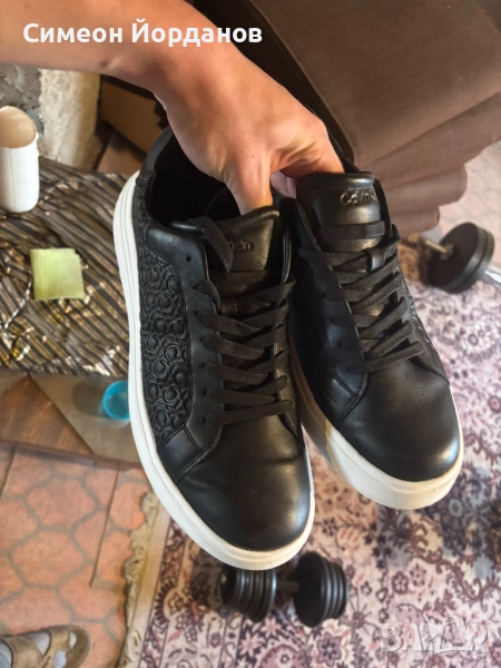 Оригинални сникърси от естествена кожа Calvin Klein, снимка 1