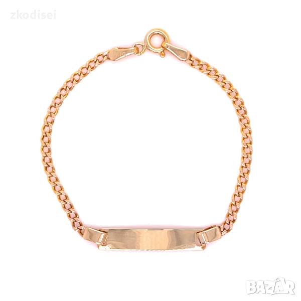 Златна детска гривна 1,35гр. 13,0см. 14кр. проба:585 модел:33672-2, снимка 1