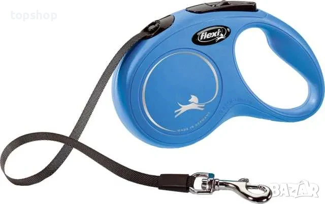 Автоматичен повод с лента Flexi New Classic Large 8 m, за кучета до 15 kg, снимка 1