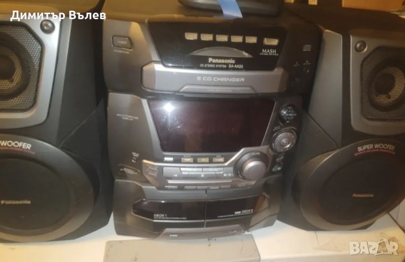 Аудио система, стерео уредба Panasonic SA-AK25 150 W вата, Bluetooth, USB . TF карта , AUX, , снимка 1