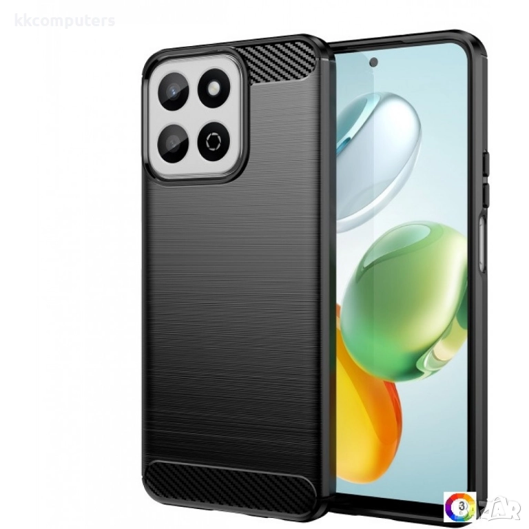 Honor 200 Smart 5G Ударостойчив Carbon Fiber Калъф и Протектор, снимка 1