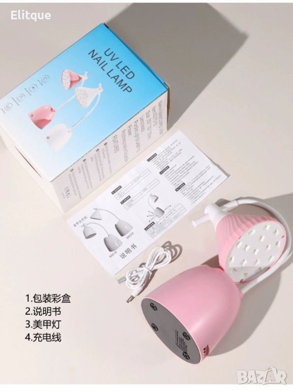 Въртяща се UV/LED на 360 градуса 28W лампа за нокти, снимка 1