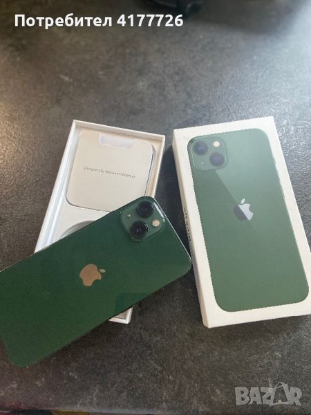 iPhone 13 green 128 gb, снимка 1