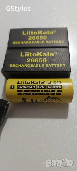 батерия  Liitokala 26650-20A, 3,7v, 5100mA нова , снимка 1