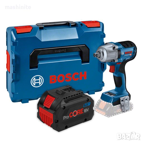 Акумулаторен ударен гайковерт GDS 18V-450 PC L-boxx 1xProCORE 8.0Ah Bosch, снимка 1