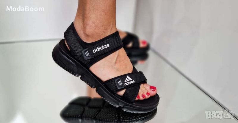 💥НАМАЛЕНИ💥Adidas стилни черни дамски сандали , снимка 1
