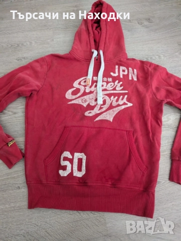 Мъжки суичър Superdry Hooded Sweatshirt Hoodie Hoody Size L Large, снимка 8 - Суичъри - 52188230