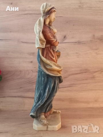 ВОСЪЧНА фигура на Мадона с младенеца, снимка 3 - Статуетки - 52584697