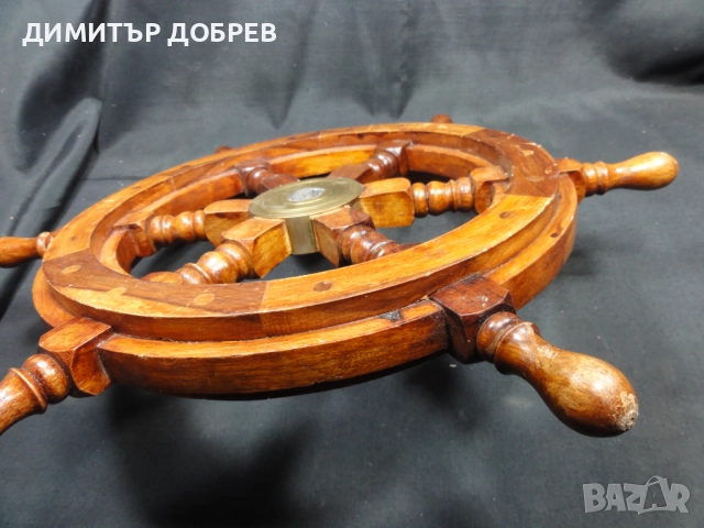 СТАР РЕТРО ДЪРВЕН КОРАБЕН/ЯХТЕН ЩУРВАЛ РУЛ КОРМИЛО, снимка 11 - Антикварни и старинни предмети - 52223870