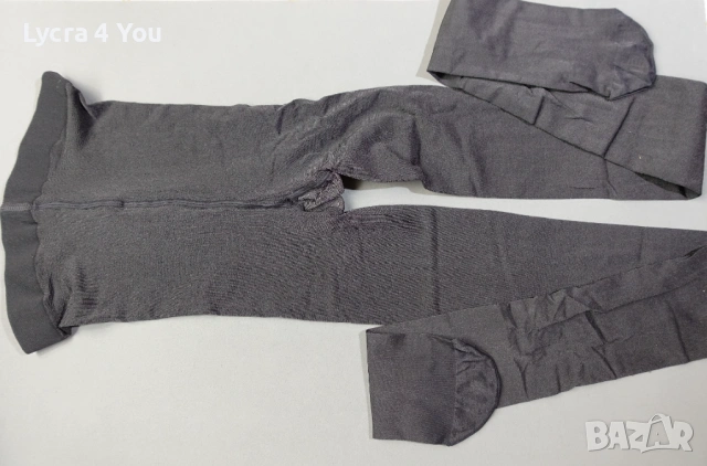 Wolford Satin Opaque M/L графитено сив лъскав чорапогащник, снимка 10 - Бельо - 53156243