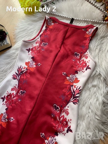 Рокля на цветя с връзки, снимка 3 - Рокли - 50991034