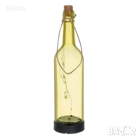 Соларна настолна лампа Стъклена бутилка Цветна 10 LED Ø7.5x30.5cm S_1236435, снимка 3 - Соларни лампи - 49909250