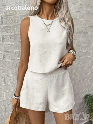 Ежедневен дамски летен комплект от две части, 5цвята , снимка 10 - Комплекти - 50782546