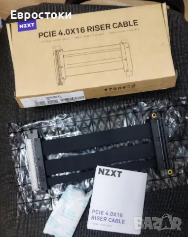 Кабел за монтаж на видеокарта NZXT PCIe 4.0x16 - AB-RC200-B1 - гъвкав екраниран Riser кабел, снимка 6 - Видеокарти - 48239134