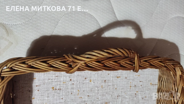Голям плетен поднос с твърдо дъно, снимка 5 - Аксесоари за кухня - 53762067