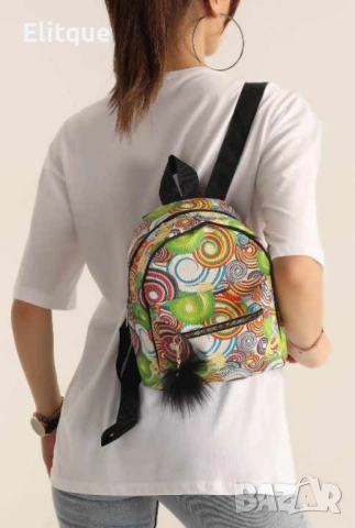 Компактни цветни ранички с пухче ,изкушение за всеки ценител., снимка 11 - Раници - 52855107