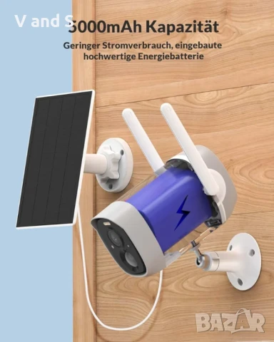 4MP външна камера за наблюдение с цветно нощно виждане, двупосочно аудио, IP65, облачна/SD карт, снимка 4 - HD камери - 50720338