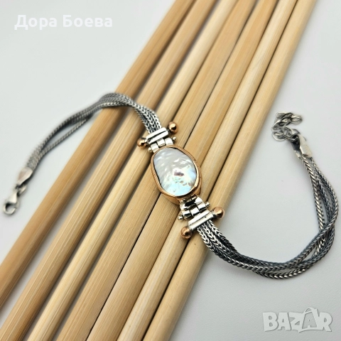 Сребърна гривна: "Кариби", снимка 3 - Колиета, медальони, синджири - 52806585