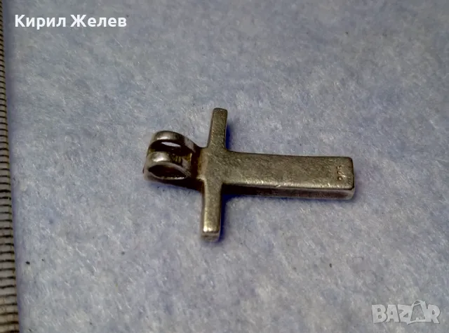 СТИЛНО СЕДЕФЕНО СРЕБЪРНО КРЪСТЧЕ КРЪСТ СРЕБРО 925 РЪЧНА ЮВЕЛИРНА ФИНА ИЗРАБОТКА 30388, снимка 8 - Колиета, медальони, синджири - 50180671